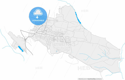 Mykolaiv, Mykolaiv Oblast, Ukraine, high resolution vector map - Instant download PDF and JPG