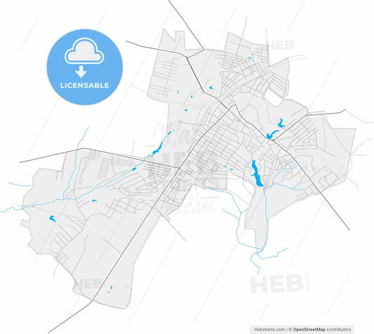 Rovenky, Luhansk Oblast, Ukraine, high resolution vector map - Instant download PDF and JPG