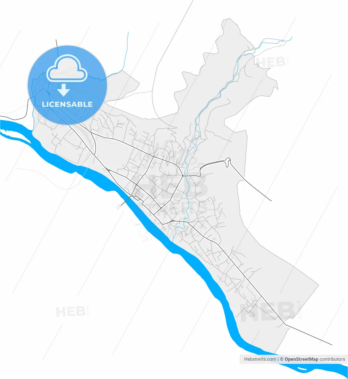 Mohyliv-Podilskyi, Vinnytsia Oblast, Ukraine, high resolution vector map - Instant download PDF and JPG