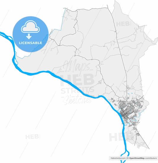 Imperatriz, Brazil, high resolution vector map - Instant download PDF and JPG