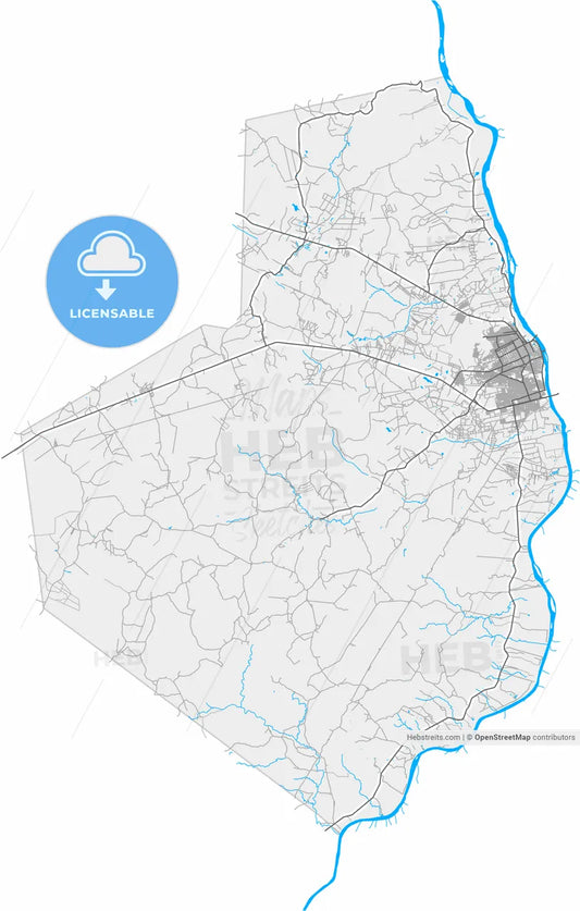 Timon, Brazil, high resolution vector map - Instant download PDF and JPG