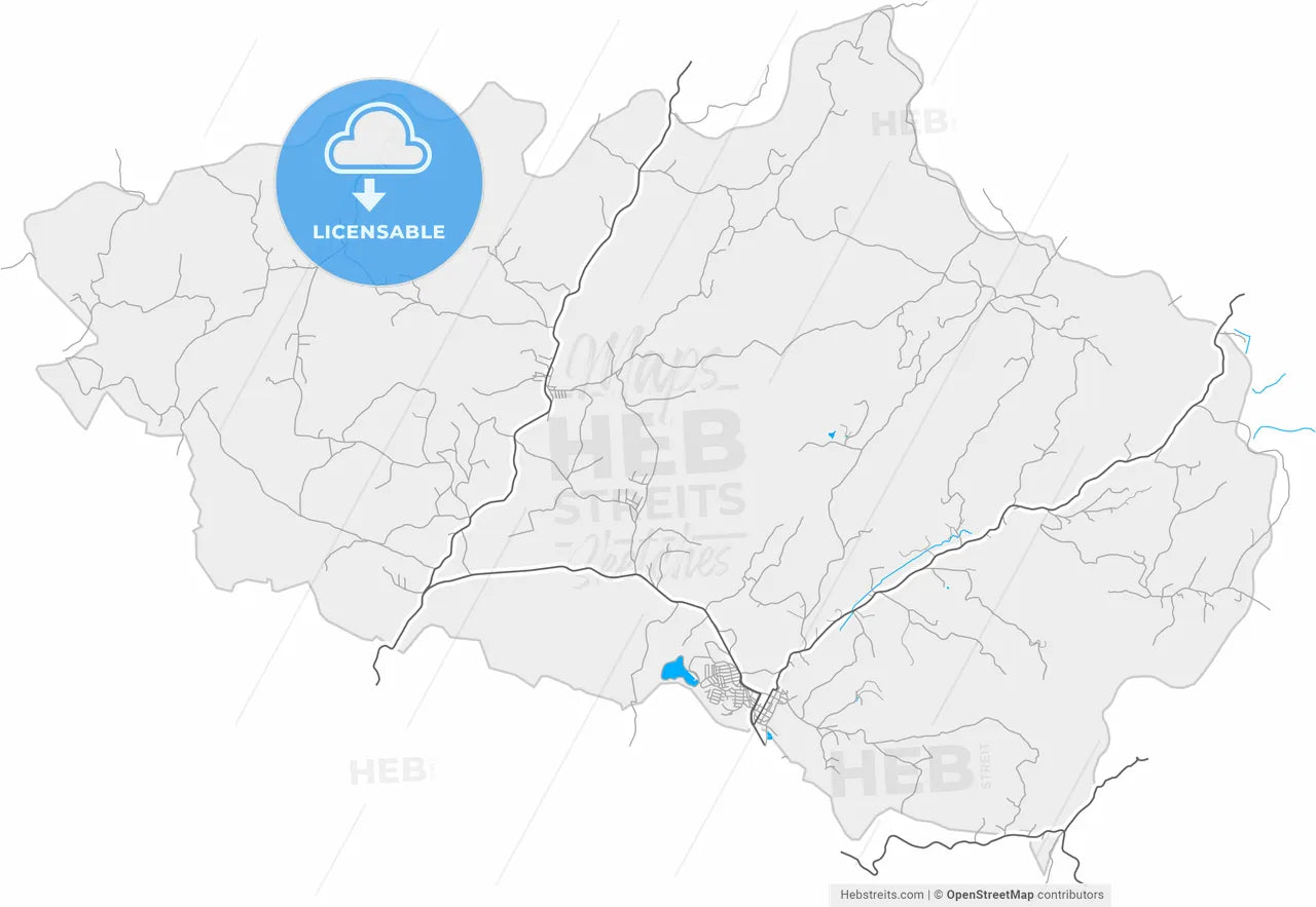 Toledo, Brazil, high resolution vector map - Instant download PDF and JPG