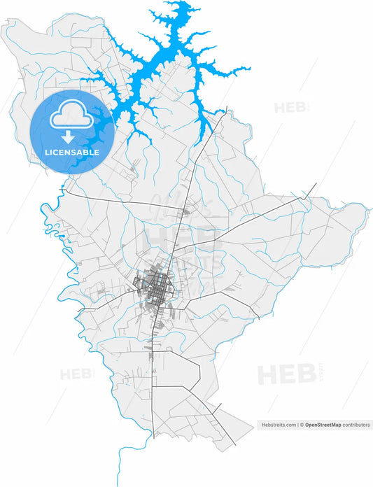 Sinop, Brazil, high resolution vector map - Instant download PDF and JPG