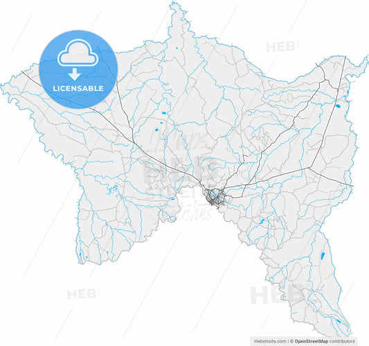 Santana do Livramento, Brazil, high resolution vector map - Instant download PDF and JPG