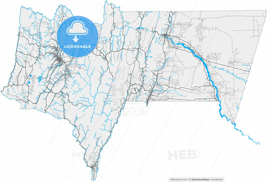 Tarija, Bolivia, high resolution vector map - Instant download PDF and JPG