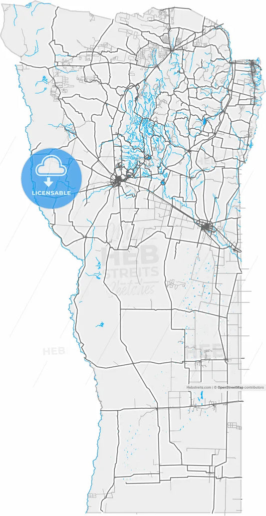 San Luis, Argentina, high resolution vector map - Instant download PDF and JPG