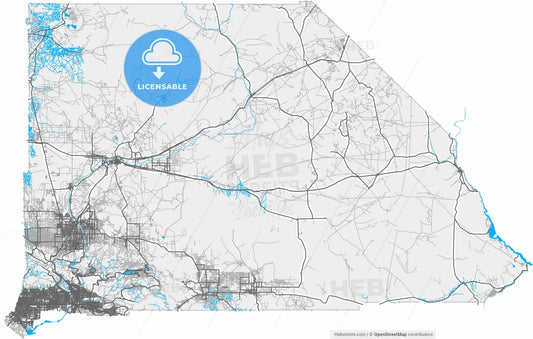 San Bernardino, California, United States, high resolution vector map - Instant download PDF and JPG
