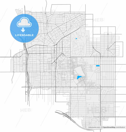 Inglewood, California, United States, high resolution vector map - Instant download PDF and JPG