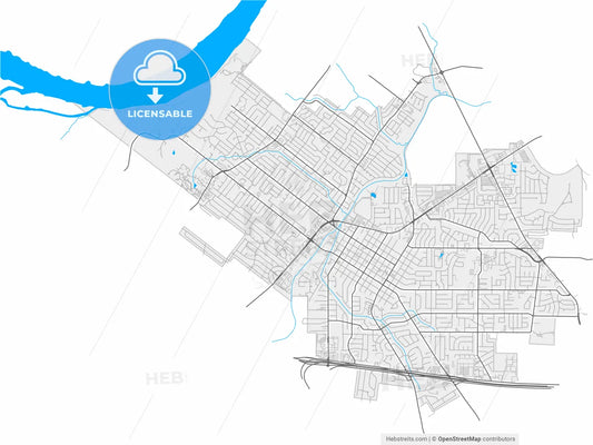 Florissant, Missouri, United States, high resolution vector map - Instant download PDF and JPG