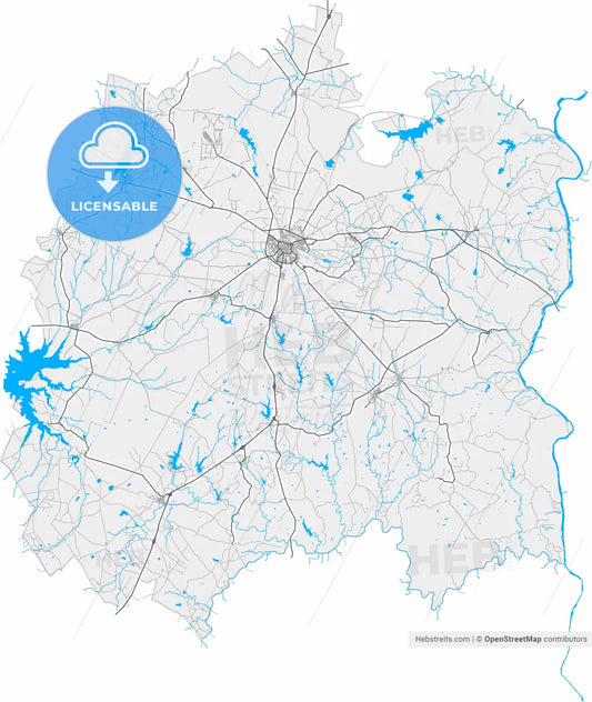 Beja, Beja, Portugal, high resolution vector map - Instant download PDF and JPG