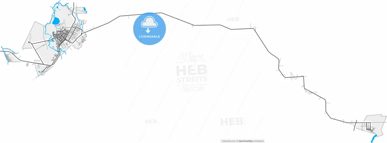 Noyabrsk, Yamalo-Nenets Autonomous Okrug, Russia, high resolution vector map - Instant download PDF and JPG