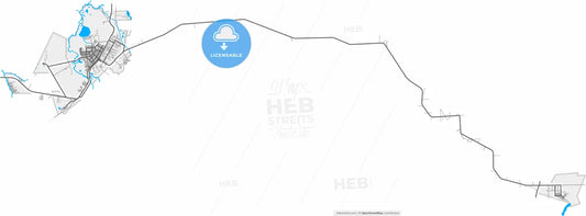 Noyabrsk, Yamalo-Nenets Autonomous Okrug, Russia, high resolution vector map - Instant download PDF and JPG