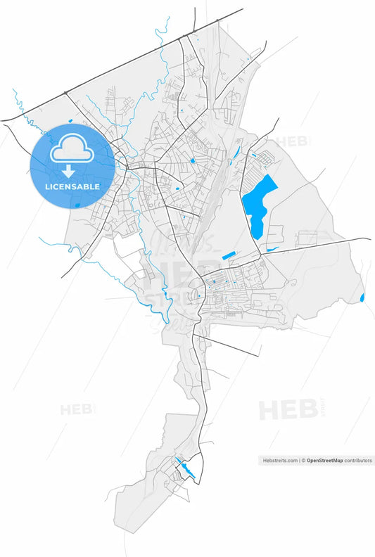 Vyazma, Smolensk Oblast, Russia, high resolution vector map - Instant download PDF and JPG