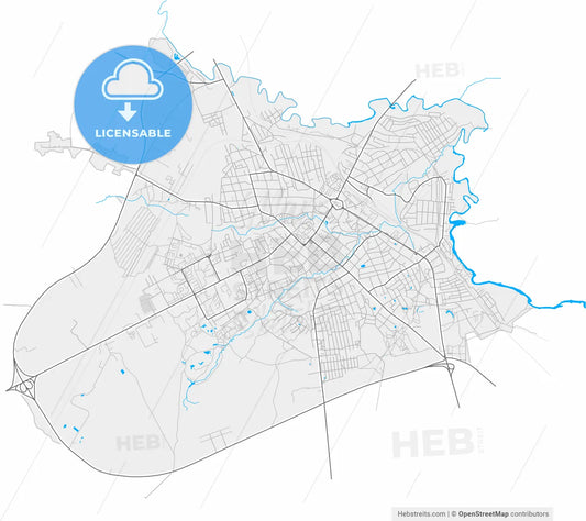Roslavl, Smolensk Oblast, Russia, high resolution vector map - Instant download PDF and JPG