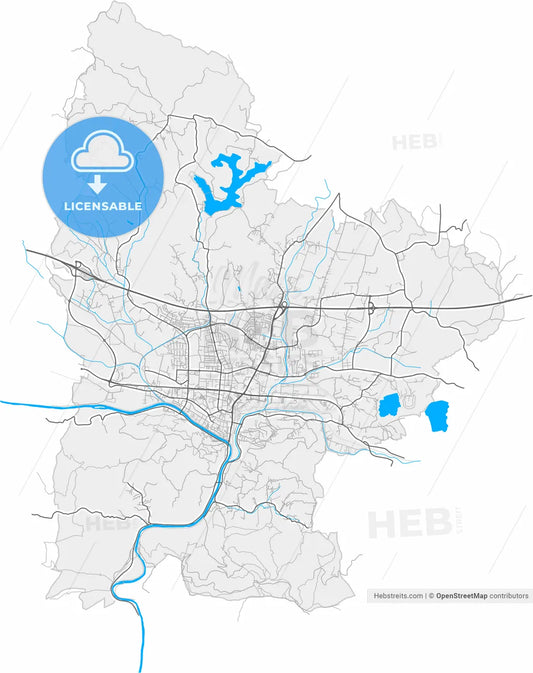 Celje, Slovenia, high resolution vector map - Instant download PDF and JPG