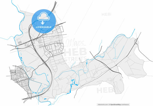 San Fernando de Henares, 28830, Spain, high resolution vector map - Instant download PDF and JPG