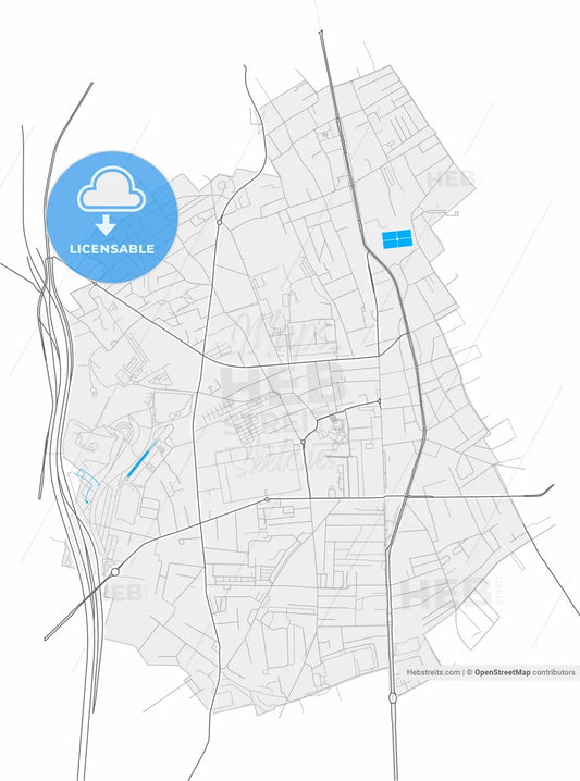 Villejuif, Val-de-Marne, France, high resolution vector map - Instant download PDF and JPG