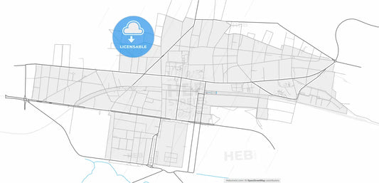 Vincennes, Val-de-Marne, France, high resolution vector map - Instant download PDF and JPG