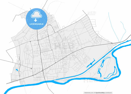 Neuilly-sur-Marne, Seine-Saint-Denis, France, high resolution vector map - Instant download PDF and JPG