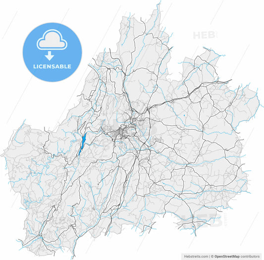 Guarda, Guarda, Portugal, high resolution vector map - Instant download PDF and JPG