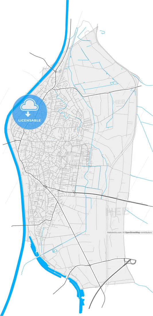 Lustenau, Vorarlberg, Austria, high resolution vector map - Instant download PDF and JPG