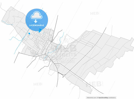 Traiskirchen, Lower Austria, Austria, high resolution vector map - Instant download PDF and JPG