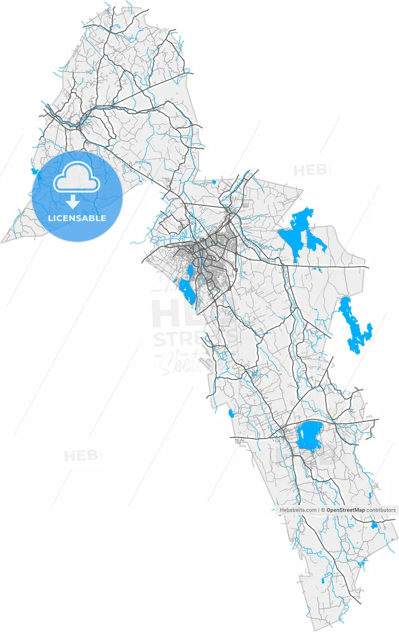 Seinäjoki, Finland, high resolution vector map - Instant download PDF and JPG