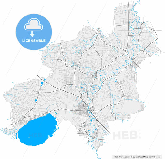 Neustadt am Rubenberge, Lower Saxony, Germany, high resolution vector map - Instant download PDF and JPG