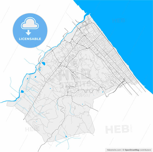 Montesilvano, Abruzzo, Italy, high resolution vector map - Instant download PDF and JPG