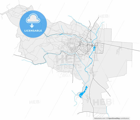 Sfântu Gheorghe, Covasna, Romania, high resolution vector map - Instant download PDF and JPG