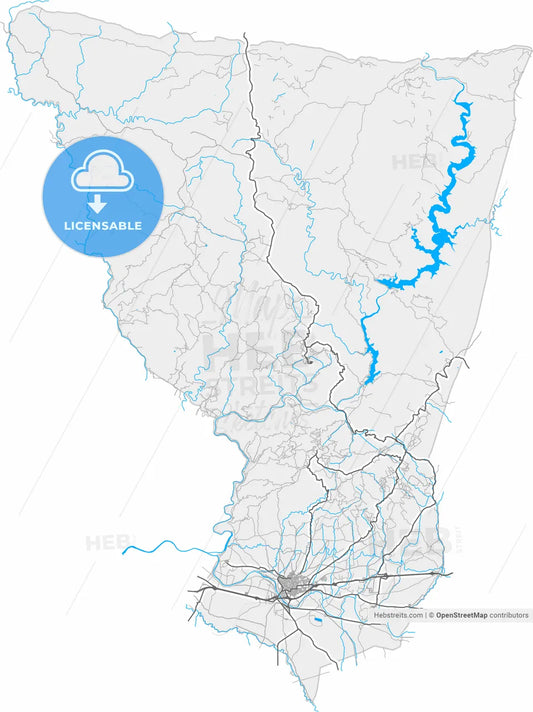 Andújar, Jaén, Spain, high resolution vector map - Instant download PDF and JPG