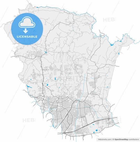 Colombo, Brazil, high resolution vector map - Instant download PDF and JPG