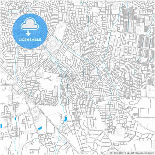 Managua, Managua, Nicaragua, city map with high resolution roads.
