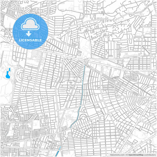Zapopan, Jalisco, Mexico, city map with high resolution roads.