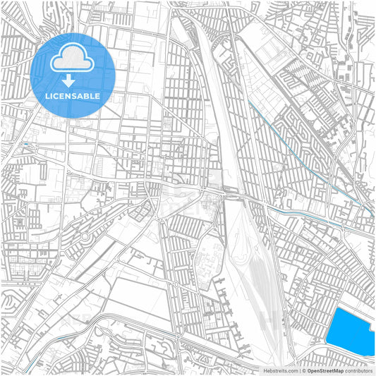 Tlalnepantla, México, Mexico, city map with high resolution roads.