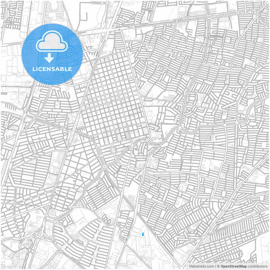 San Nicolás de los Garza, Nuevo León, Mexico, city map with high resolution roads.