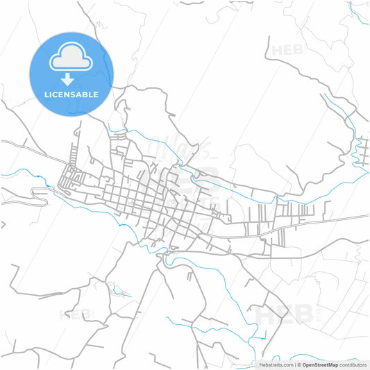 Xico, México, Mexico, city map with high resolution roads.