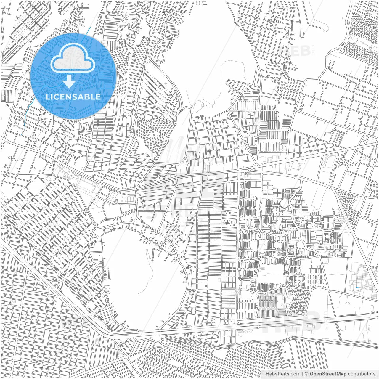 Ixtapaluca, México, Mexico, city map with high resolution roads.