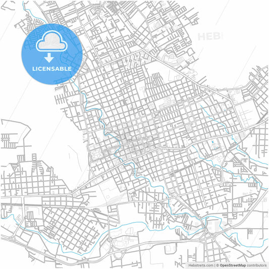 Orizaba, Veracruz, Mexico, city map with high resolution roads.