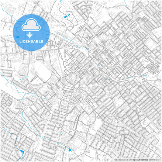 Lexington, Kentucky, United States, city map with high resolution roads.
