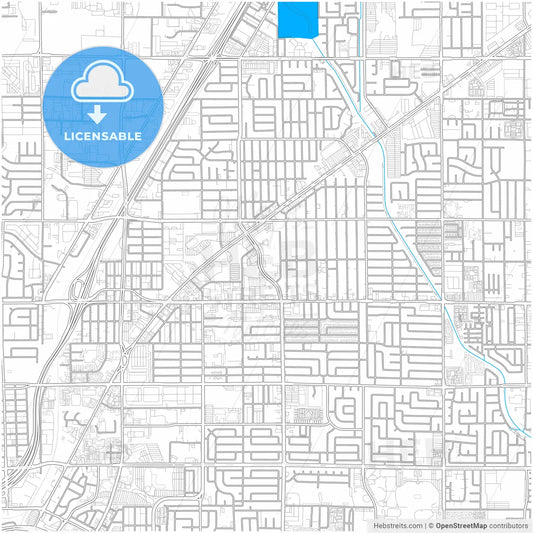 North Las Vegas, Nevada, United States, city map with high resolution roads.