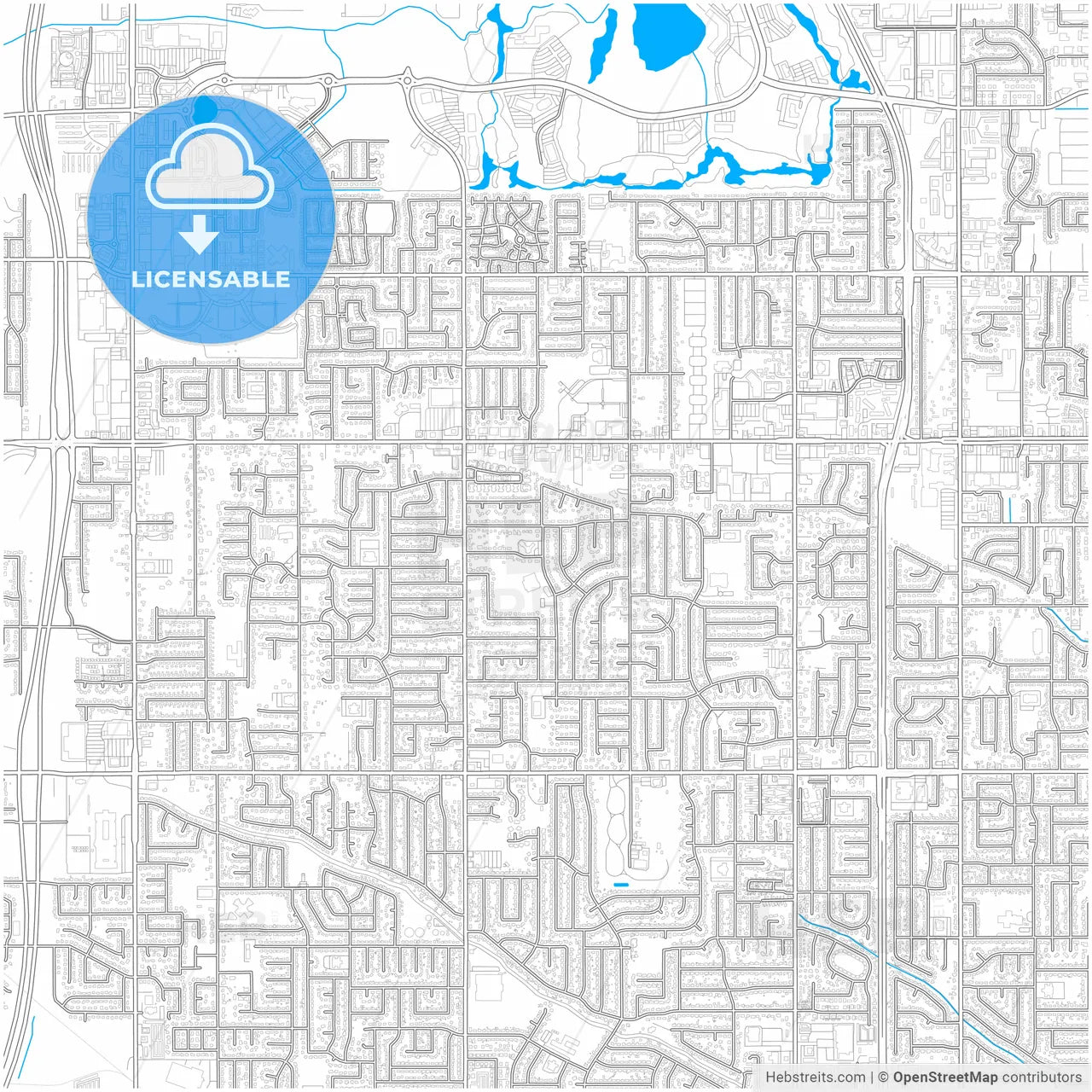 West Valley City, Utah, United States, city map with high resolution roads.