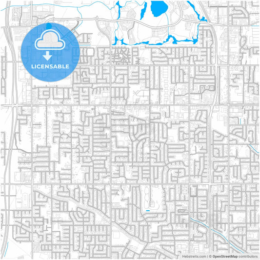 West Valley City, Utah, United States, city map with high resolution roads.