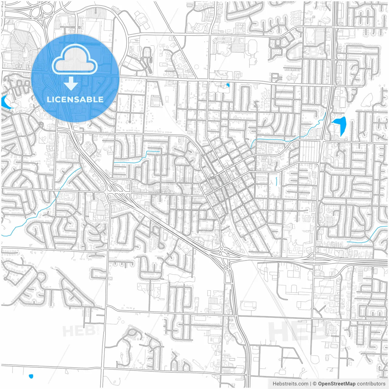 Lees Summit, Missouri, United States, city map with high resolution roads.
