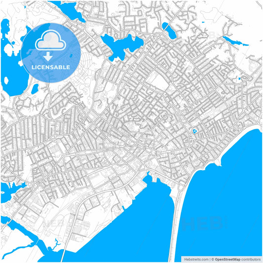 Lynn, Massachusetts, United States, city map with high resolution roads.