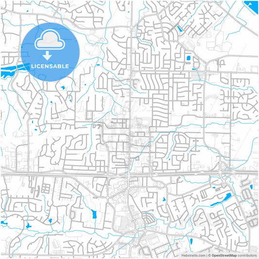 O Fallon, Missouri, United States, city map with high resolution roads.