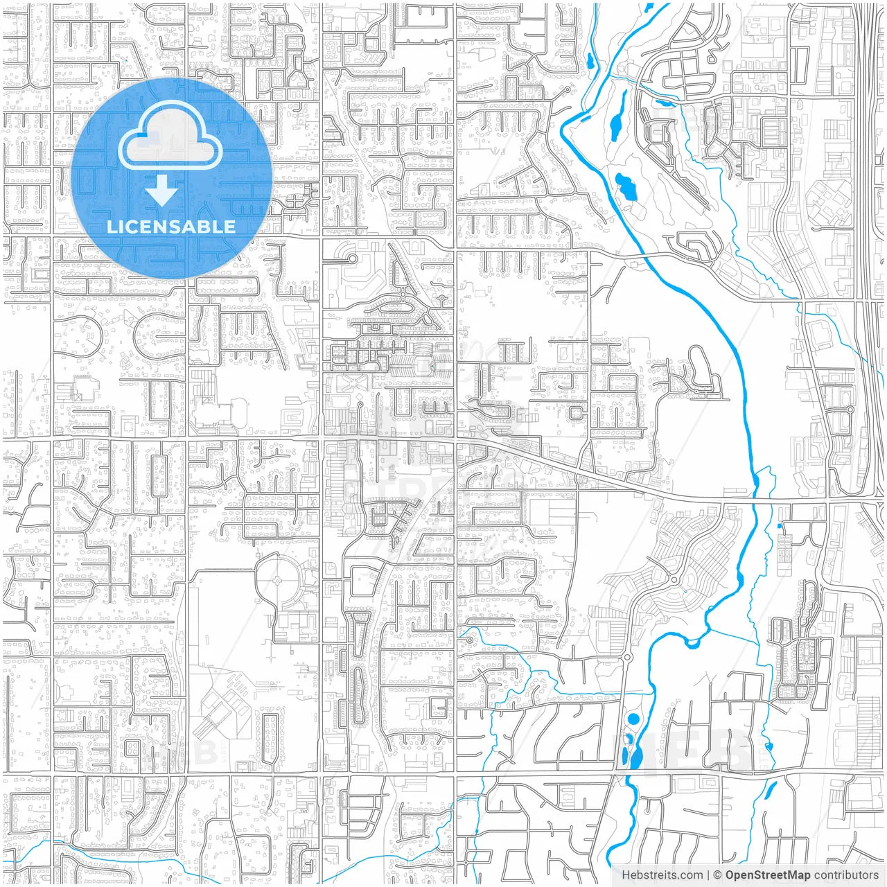 South Jordan, Utah, United States, city map with high resolution roads.