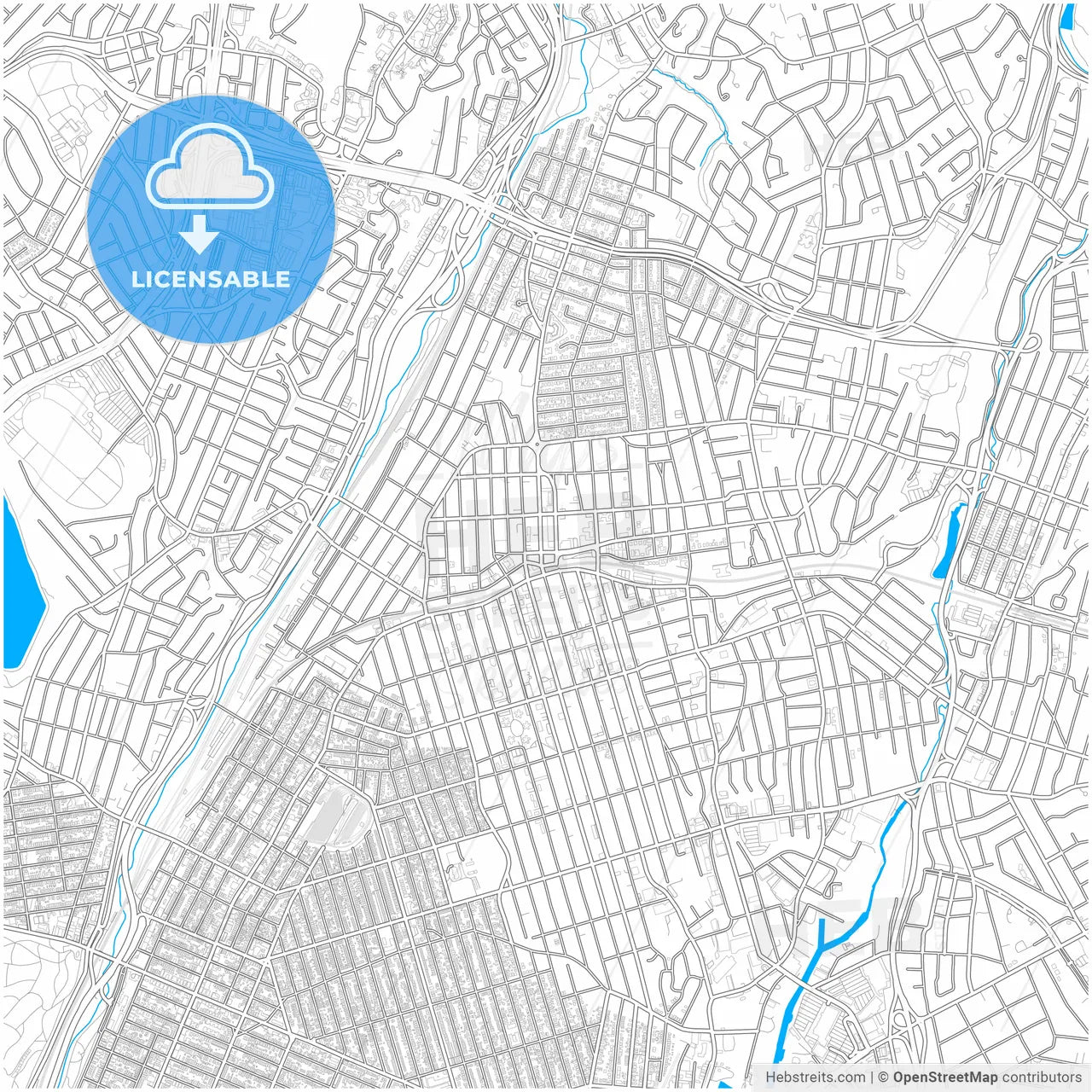 Mount Vernon, New York, United States, city map with high resolution roads.