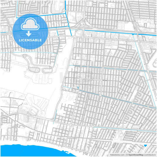Kenner, Louisiana, United States, city map with high resolution roads.