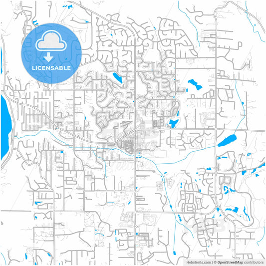 Sammamish, Washington, United States, city map with high resolution roads.